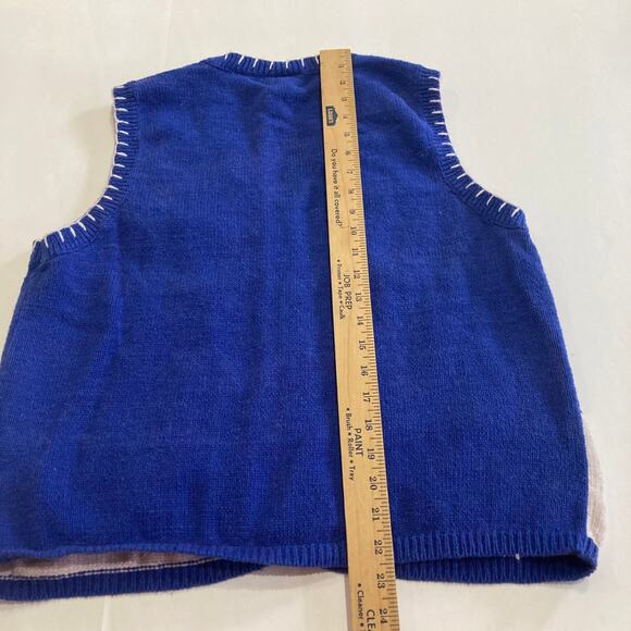 Vintage Capacity Winter Ugly Christmas Sz XL Sweater Vest Embroidered Snowman - Picture 10 of 11